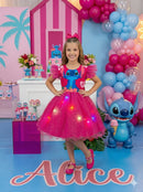 Vestido Lilo Stitch - Pink com LED