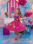 Vestido Lilo Stitch - Pink com LED