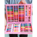 Estojo Maleta de Pintura Infantil - Kits de 24 a 150 Peças com Canetinhas, Giz, Lápis e Desenhos para Colorir