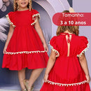 Vestido Infantil Menina Princesa Luxo Estampa COLORIDA