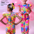 Vestido Barrado Manga Infantil Menina Estampado Casual Festa Luxo 4 a 12 Anos