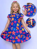 Vestido Infantil Menina Princesa Luxo Estampa COLORIDA
