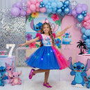 Vestido Lilo Stitch - Pink e Azul com Led