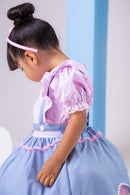 Vestido Fazendinha Salopete Jeans