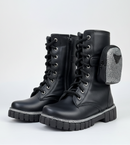 Bota/Coturno Nilqi Malu Bolsinha Cano Alto Preta