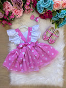 Romper/Vestido Galinha Pintadinha Rosa