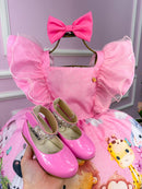 Vestido Safari Rosa Bebê
