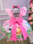 Vestido Safari Rosa Bebê