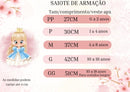 Saiote Saia de Armação Infantil Daminha C/armação Anágua