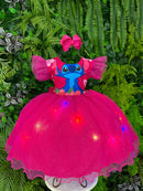 Vestido Lilo Stitch - Pink com LED