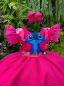 Vestido Lilo Stitch - Pink com LED