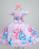 Vestido Tematico Luxo Stitch e Angel
