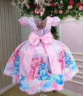 Vestido Tematico Luxo Stitch e Angel