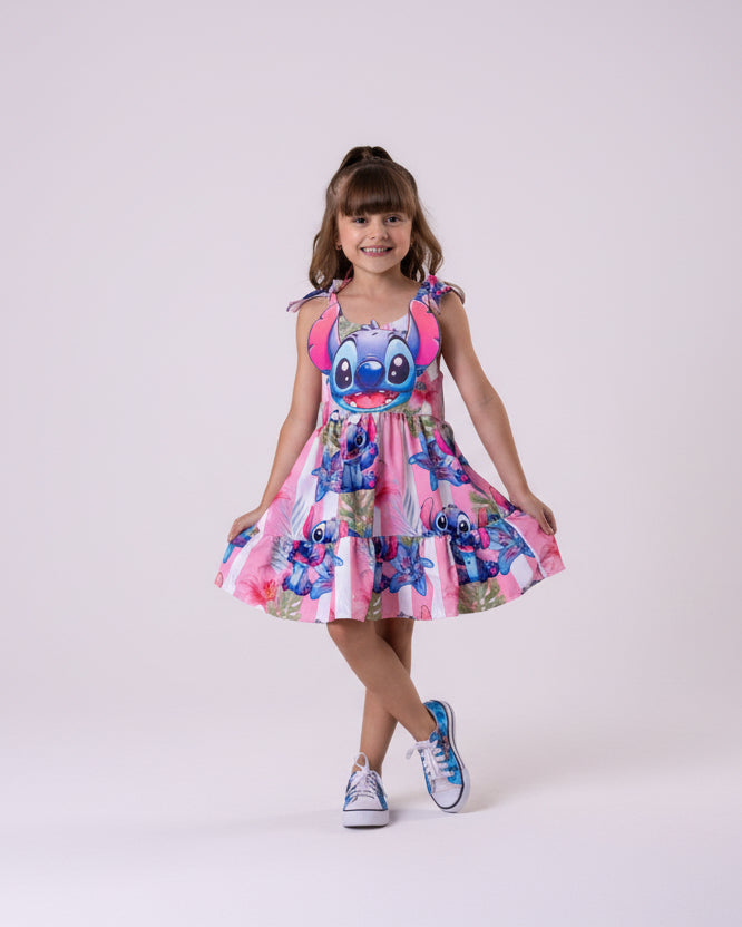 Vestido Stitch - Rosa