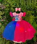 Vestido Lilo Stitch - Pink e Azul com Led