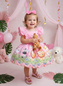 Vestido Safari Rosa Bebê