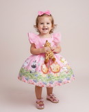 Vestido Safari Rosa Bebê