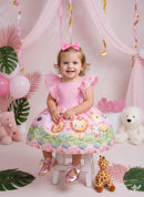 Vestido Safari Rosa Bebê