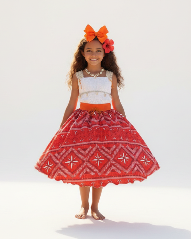 Vestido Temático Infantil Luxo Moana