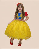 Vestido Marie Temático Realeza Branca De Neve