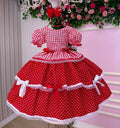 Vestido Junino Mimadine Luxo Vermelho