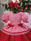 Vestido Junino Mimadine Luxo Vermelho