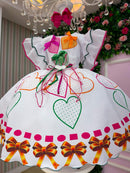 Vestido Marie Junino Luxo Noivinha/Noiva dos Corações