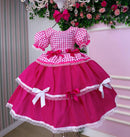 Vestido Junino Mimadine Luxo Pink