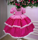 Vestido Junino Mimadine Luxo Pink