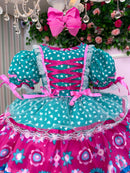 Vestido Junino - Encanto do Interior Verde