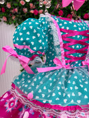 Vestido Junino - Encanto do Interior Verde