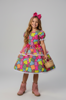 Vestido Junino - Sertão Animado Pink