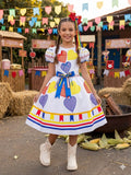 Vestido Marie Junino Luxo Arraiá da Quermesse da Noiva/Noivinha